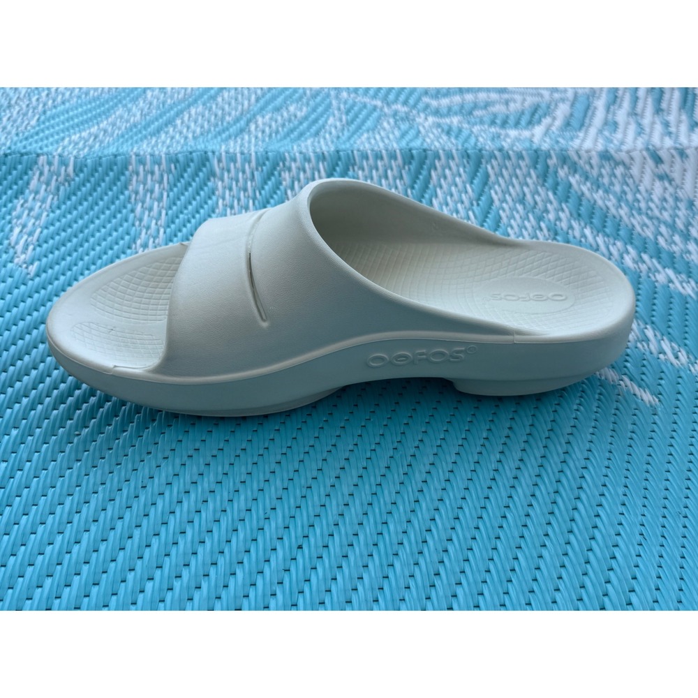OOFOS OOahh Recovery Slides Women's 8 Cream Comfort Sandals Athleisure - Picture 7 of 11